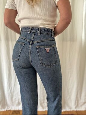 Vintage Guess? By Georges Marciano high waisted slim fit jeans thick 90s denim